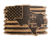 Templar Knife Texas Leather or Cork Patch Low Pro Caps