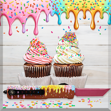 Load image into Gallery viewer, Templar Knife Concept Edition - Premium Small Weighted Chocolate and Icing Theme with a D2 Tanto Magenta Blade