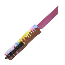 Load image into Gallery viewer, Templar Knife Concept Edition - Premium Small Weighted Chocolate and Icing Theme with a D2 Tanto Magenta Blade