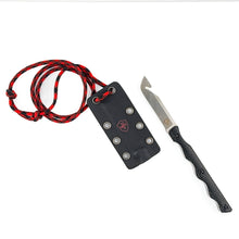 Load image into Gallery viewer, The Neck Knife D2 Steel and Canvas Micarta Handle