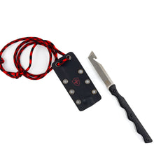Load image into Gallery viewer, The Neck Knife D2 Steel and Canvas Micarta Handle