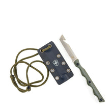 Load image into Gallery viewer, The Neck Knife D2 Steel and Canvas Micarta Handle