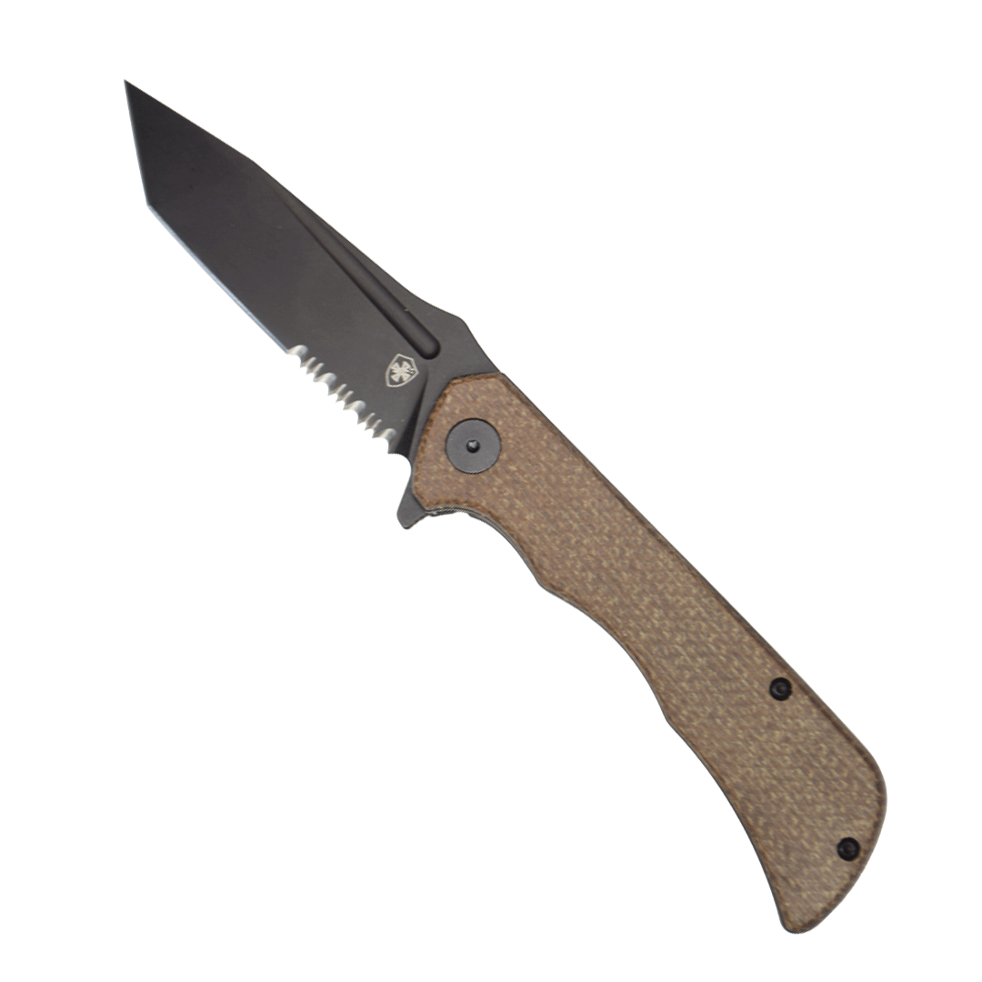 Templar Knife Paladin Linerlock Folder - Micarta Brown