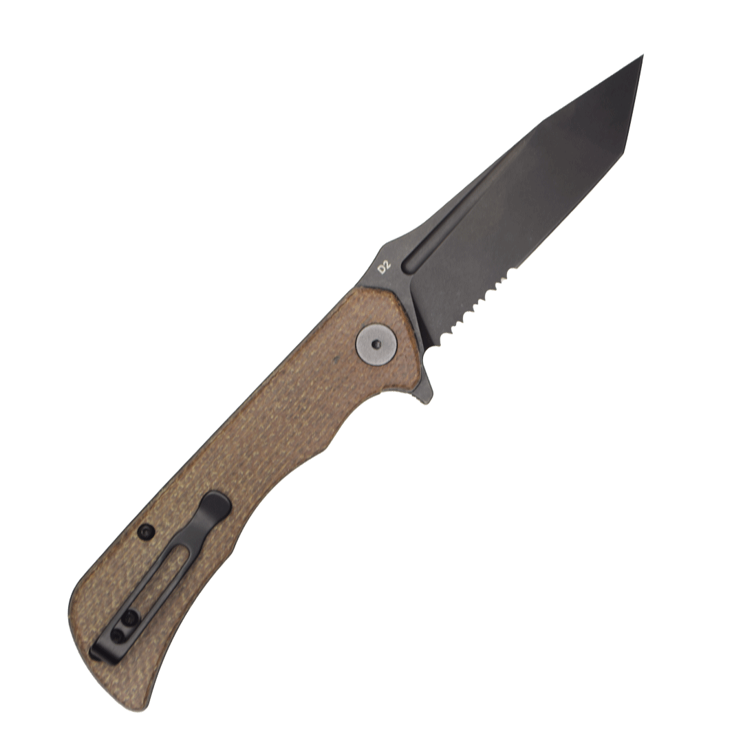 Templar Knife Paladin Linerlock Folder - Micarta Brown