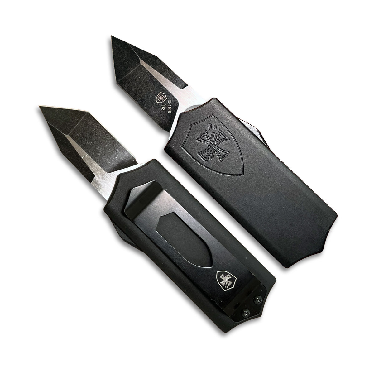 SE Spring Assisted Clip Point Folding Knife with King Death Design