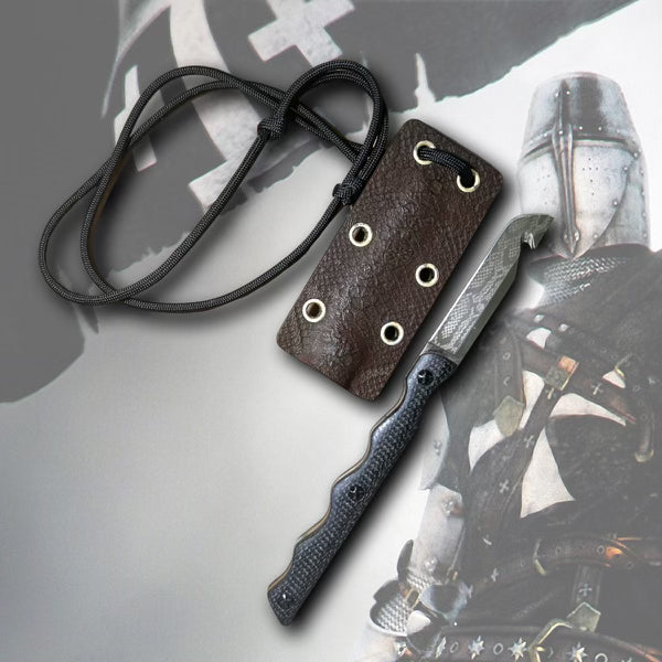 Templar Knife Concept Design - Snake Skin Theme Neck Knife